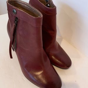 EUC Anthropologie H London Booties “wine” size 38